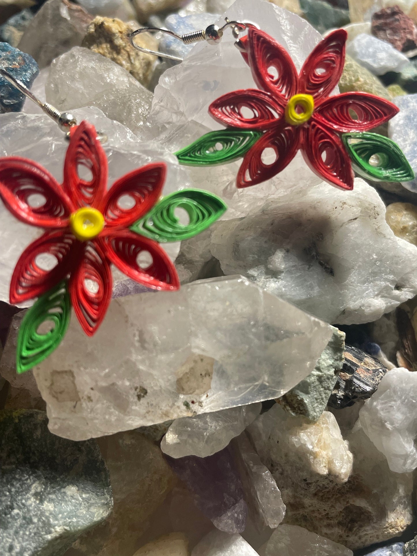 Poinsettia Earrings